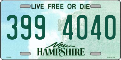 NH license plate 3994040