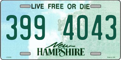 NH license plate 3994043