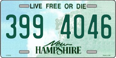 NH license plate 3994046