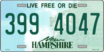 NH license plate 3994047