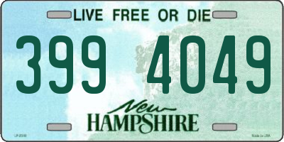 NH license plate 3994049