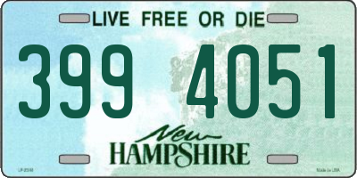 NH license plate 3994051