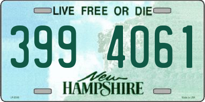 NH license plate 3994061