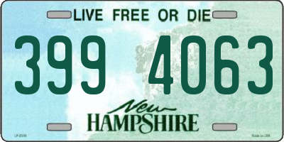 NH license plate 3994063