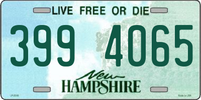 NH license plate 3994065