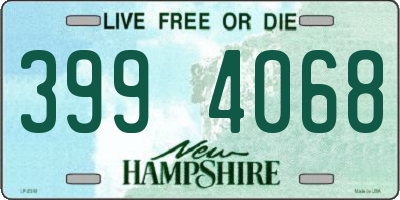 NH license plate 3994068