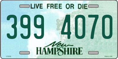 NH license plate 3994070