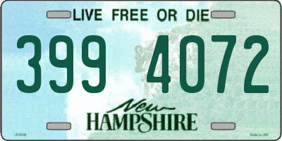NH license plate 3994072