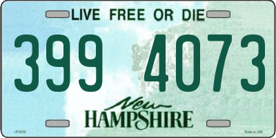 NH license plate 3994073