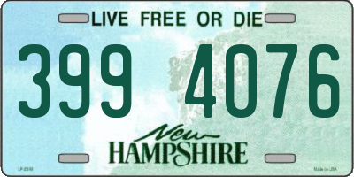 NH license plate 3994076