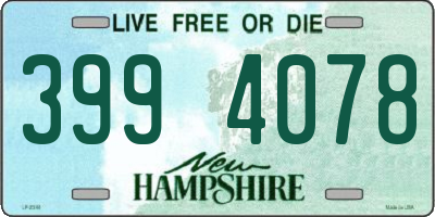 NH license plate 3994078