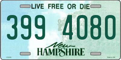 NH license plate 3994080