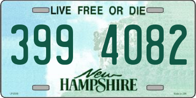 NH license plate 3994082