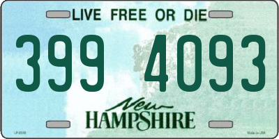 NH license plate 3994093