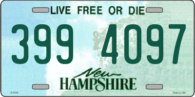 NH license plate 3994097