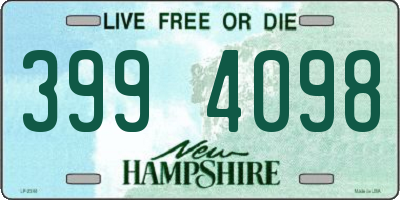 NH license plate 3994098