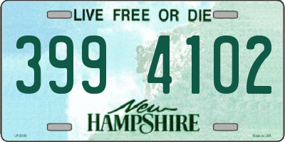 NH license plate 3994102