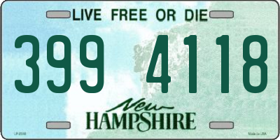 NH license plate 3994118