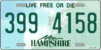 NH license plate 3994158