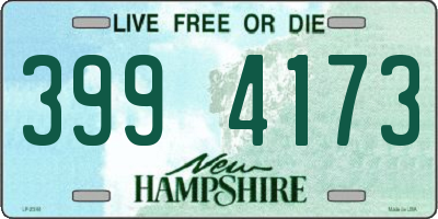 NH license plate 3994173