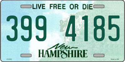 NH license plate 3994185