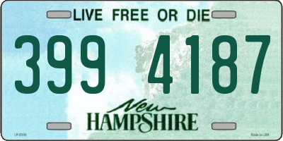 NH license plate 3994187