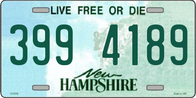 NH license plate 3994189