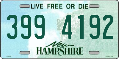 NH license plate 3994192