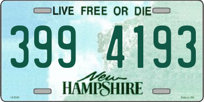 NH license plate 3994193