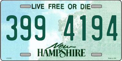 NH license plate 3994194