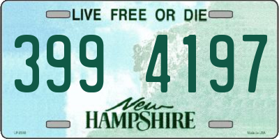 NH license plate 3994197