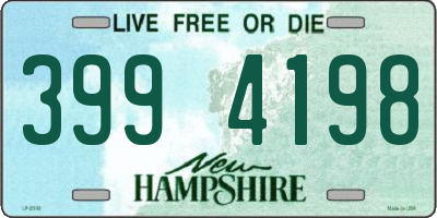 NH license plate 3994198