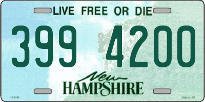 NH license plate 3994200