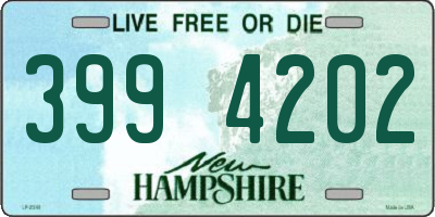 NH license plate 3994202