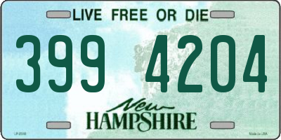 NH license plate 3994204