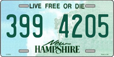 NH license plate 3994205