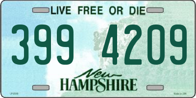 NH license plate 3994209