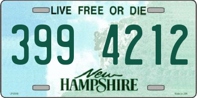 NH license plate 3994212