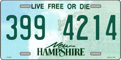 NH license plate 3994214