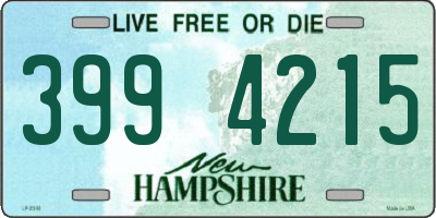 NH license plate 3994215