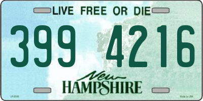 NH license plate 3994216