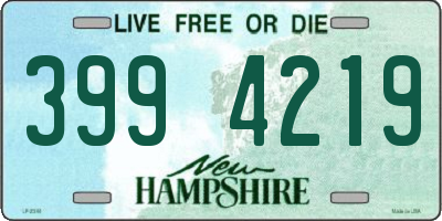 NH license plate 3994219