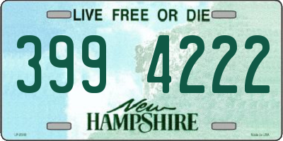 NH license plate 3994222