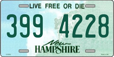 NH license plate 3994228