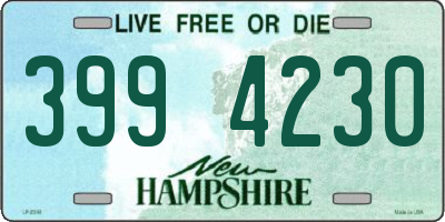 NH license plate 3994230