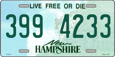 NH license plate 3994233