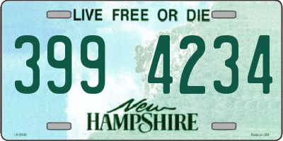 NH license plate 3994234