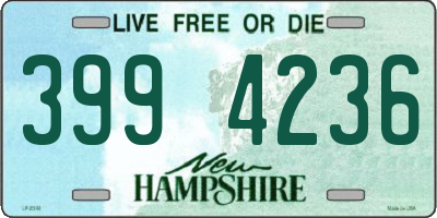 NH license plate 3994236