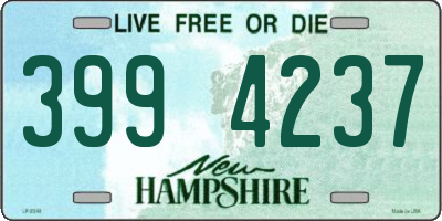 NH license plate 3994237