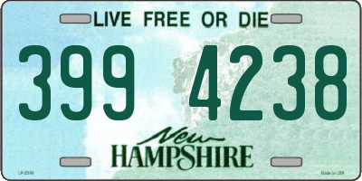 NH license plate 3994238